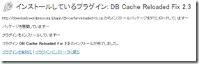 Wordpressの高速化プラグイン　DB Cache Reloaded Fixインストール