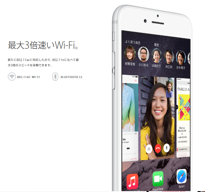 iphone6は3倍速いwifi