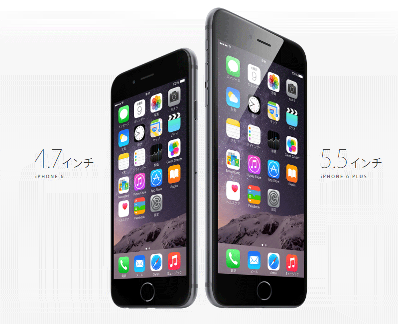 iPhone6とiPhone6-plus